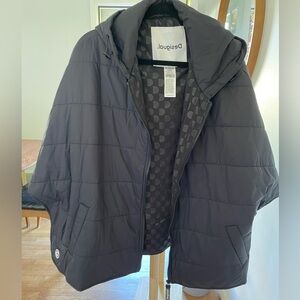 Desigual hooded black rain poncho NWOT
